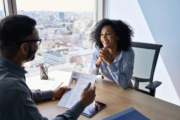 Man interviewing a potential candidate