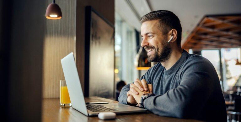 Man on a laptop